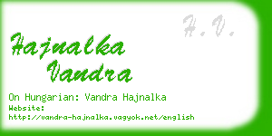 hajnalka vandra business card